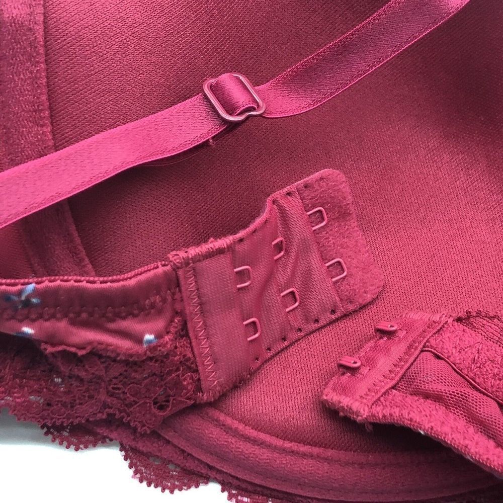 Adore Me Kati Contour Demi Bra Red Blue Floral Underwire Size 34C NWT - Picture 6 of 8